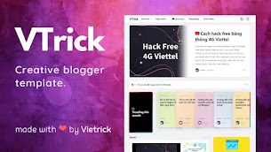 VTrick Creative Blogger Template Free Download