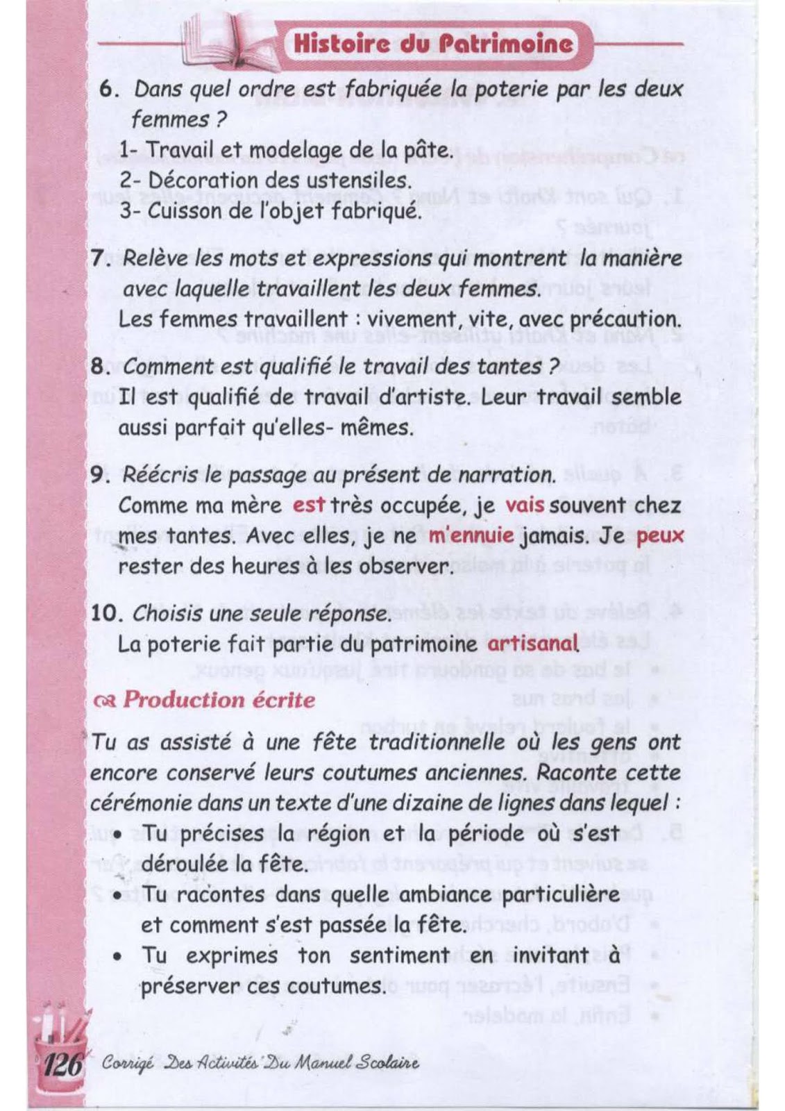 حل تمارين صفحة 111 الفرنسية للسنة الثالثة متوسط - الجيل الثاني