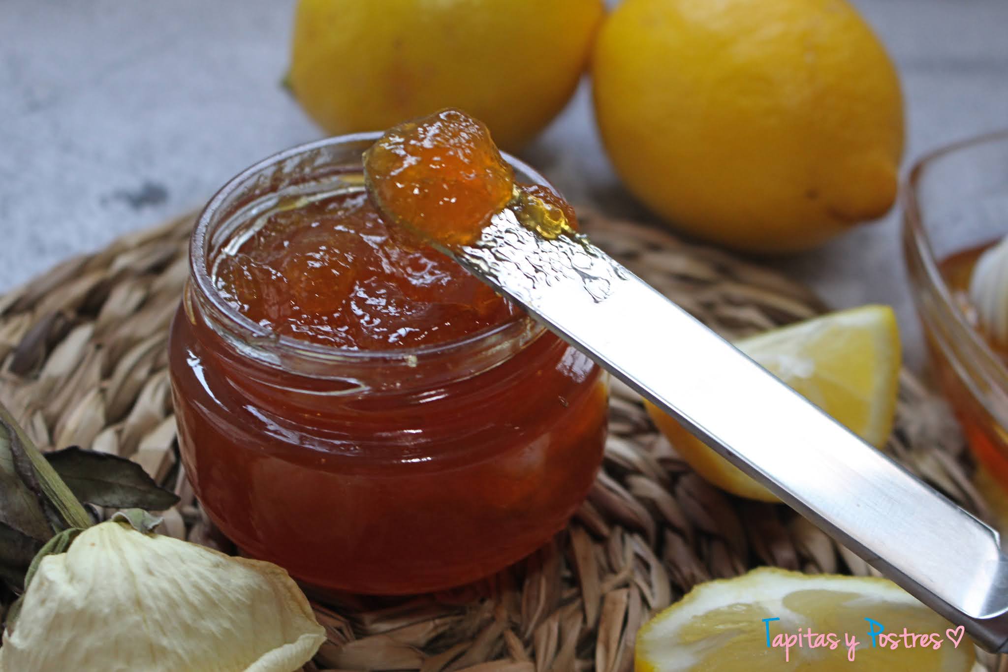 jaula resbalón Cortar Tapitas y Postres: Mermelada de limón, miel y jengibre