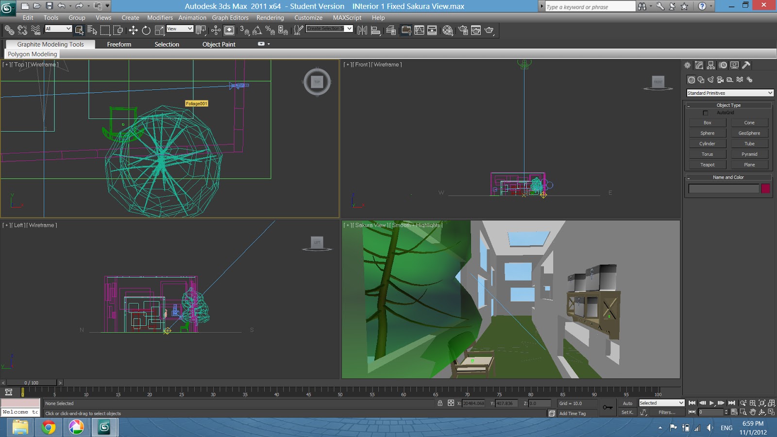 time to play: Progress : Interior Rendering