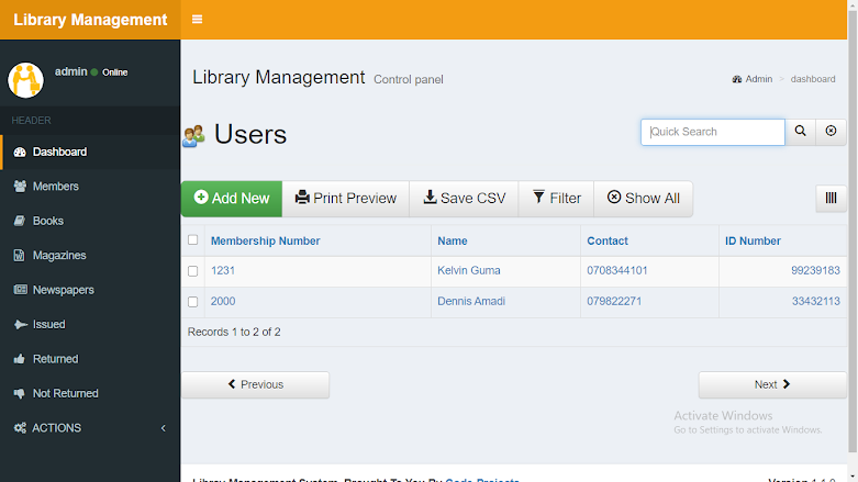 Advance Library Management System in php mysql with Source Code | Free ...