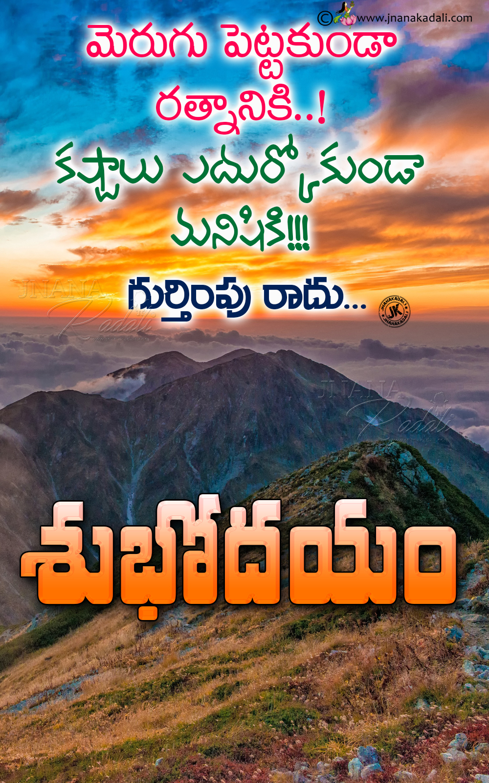 Inspirational Good Morning Greetings in Telugu-Telugu Subhodayam ...