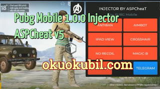 Pubg Mobile 1.0.0 Injector ASPCheat v5  Antıban, Aimbot Hilesi VIP Menu İndir