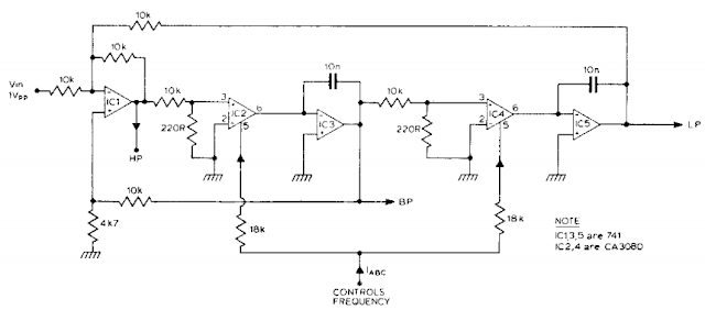 Audio Variable Filter Circuit Diagram | Electronic Circuit Diagrams