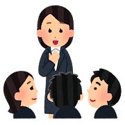 自己紹介のイラスト（女性会社員）