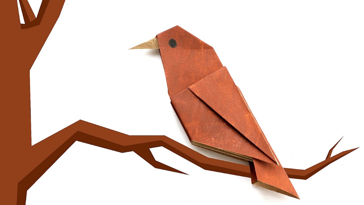 Super Easy Origami Bird How To Make A Mini Origami Bird Paper Craft