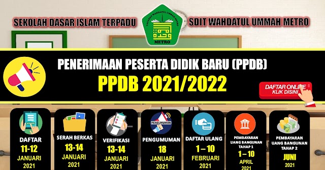 Penerimaan Peserta Didik Baru (PPDB) 2021/2022