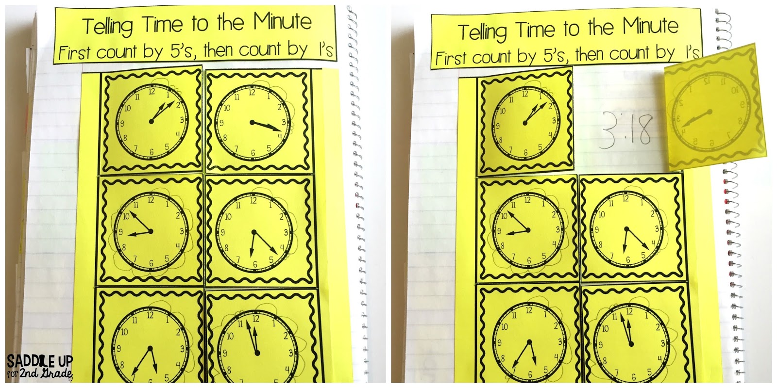 Practicing Time to the Minute Saddle up for Second Grade