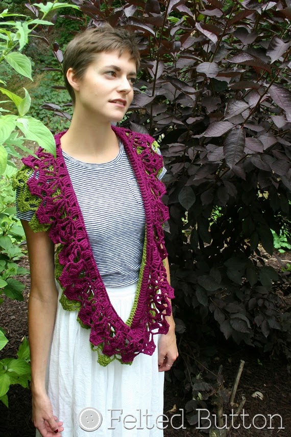 Garden Terrace Infinity Scarf crochet pattern by Susan Carlson of Felted Button