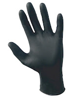 powder coating nitrile gloves to handle clean parts