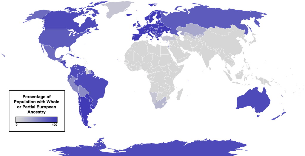 The global diaspora: European ancestry around the world. 