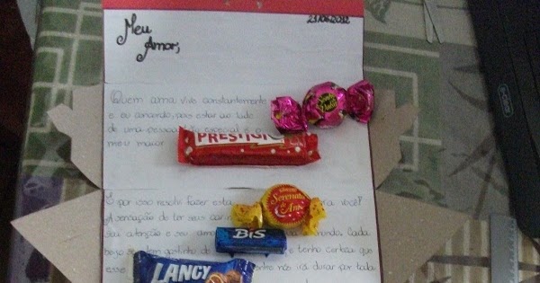 Carta Bombom para um Natal bem Doce  Surpresas para Namorados