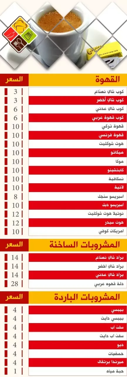 منيو مطعم كندة