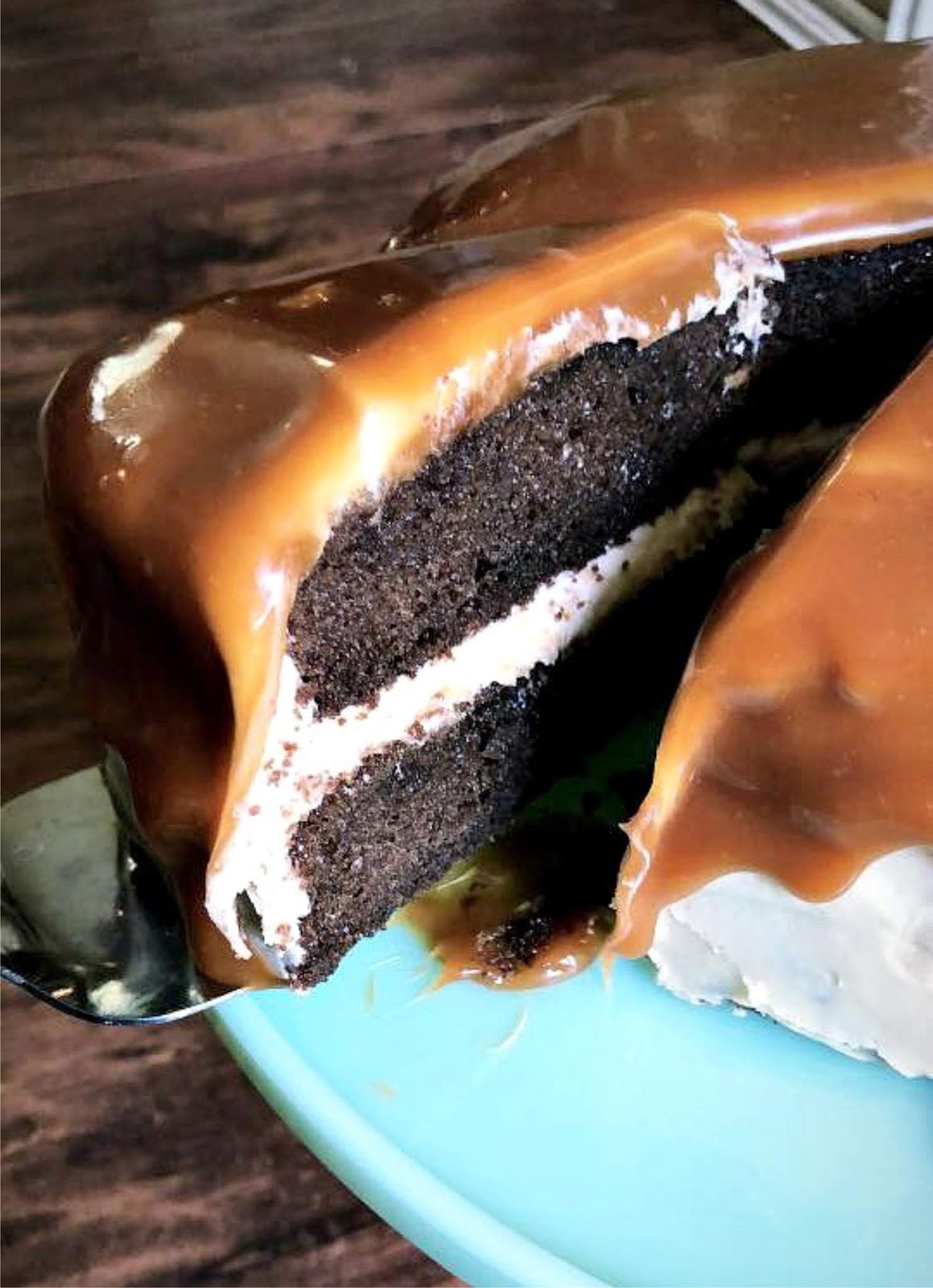 Salted Caramel Chocolate Fudge Cake KRISTIN food and drink