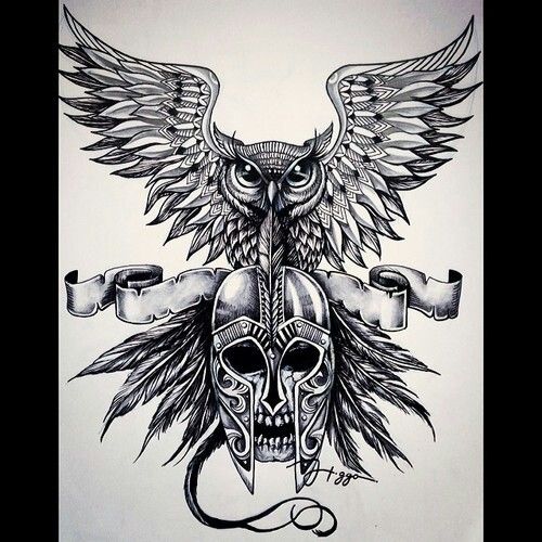 owl tattoo designs on hand