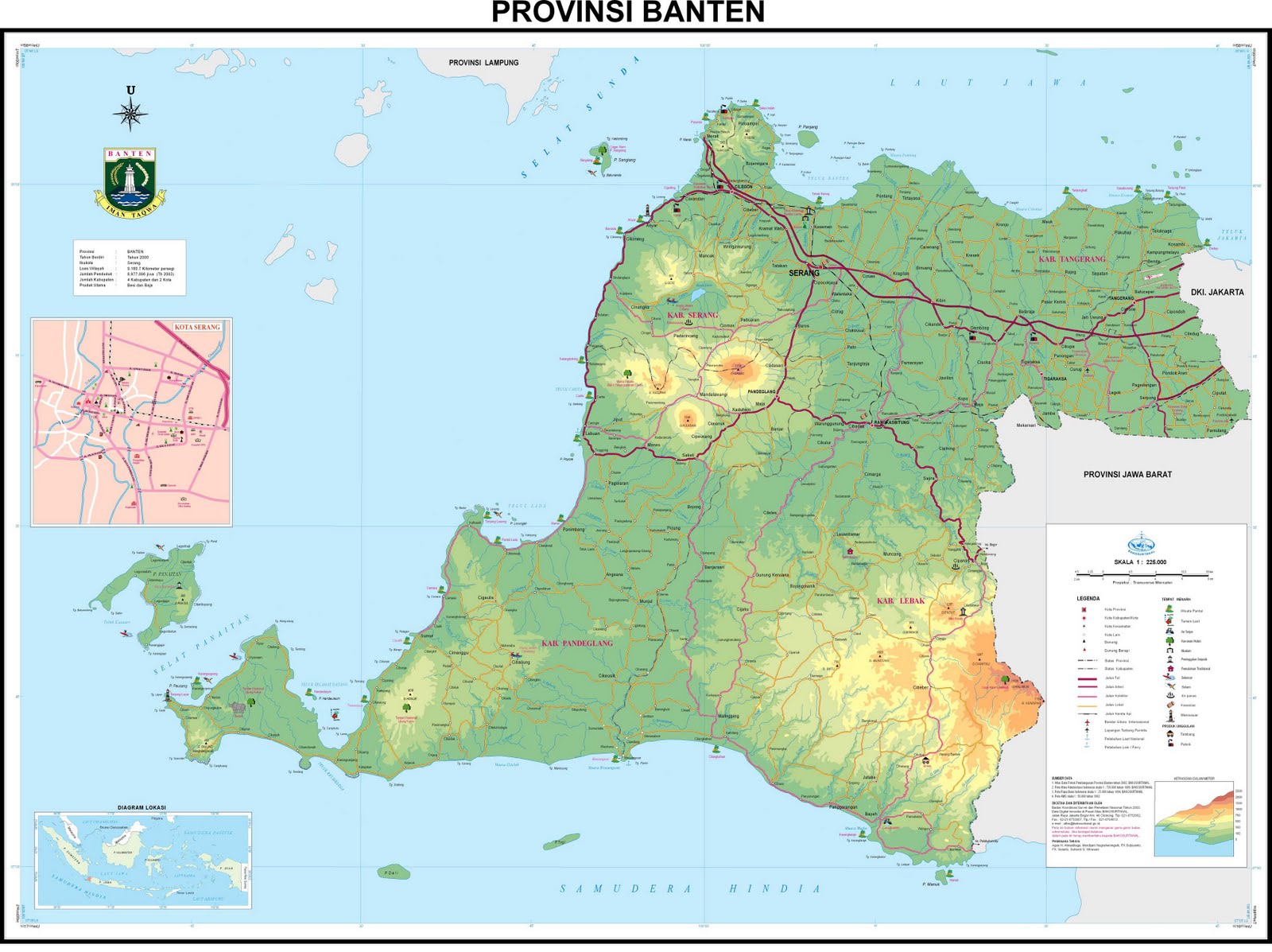 Peta Provinsi Banten