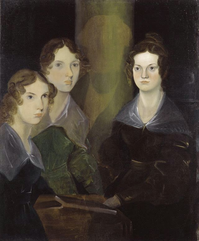 Anne, Emily, and Charlotte Brontë by Patrick Branwell  Brontë, 1834
