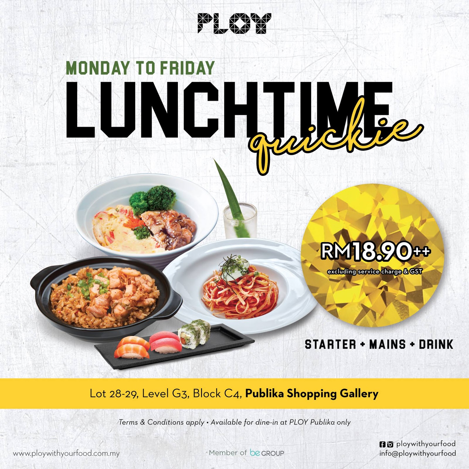 Ploy Lunch time quickie promotion Publika Shopping Centre