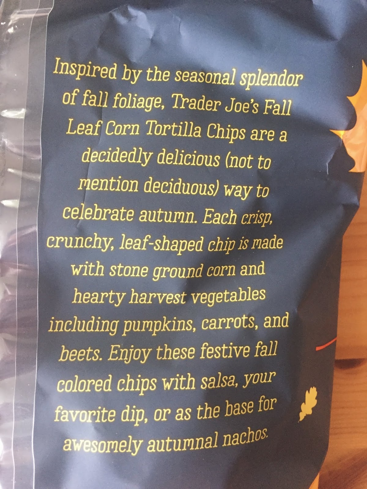 Trader Joe's Fall Leaf Corn Tortilla Chips
