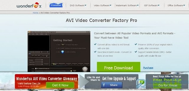 Offre promotionnelle : WonderFox AVI Video Converter Factory Pro gratuit !