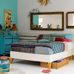 bedroom headboard colors boho turquoise designs pink decor gypsy happy eclectic decoration bohemian wall decorating bedrooms chic walls bed mirror