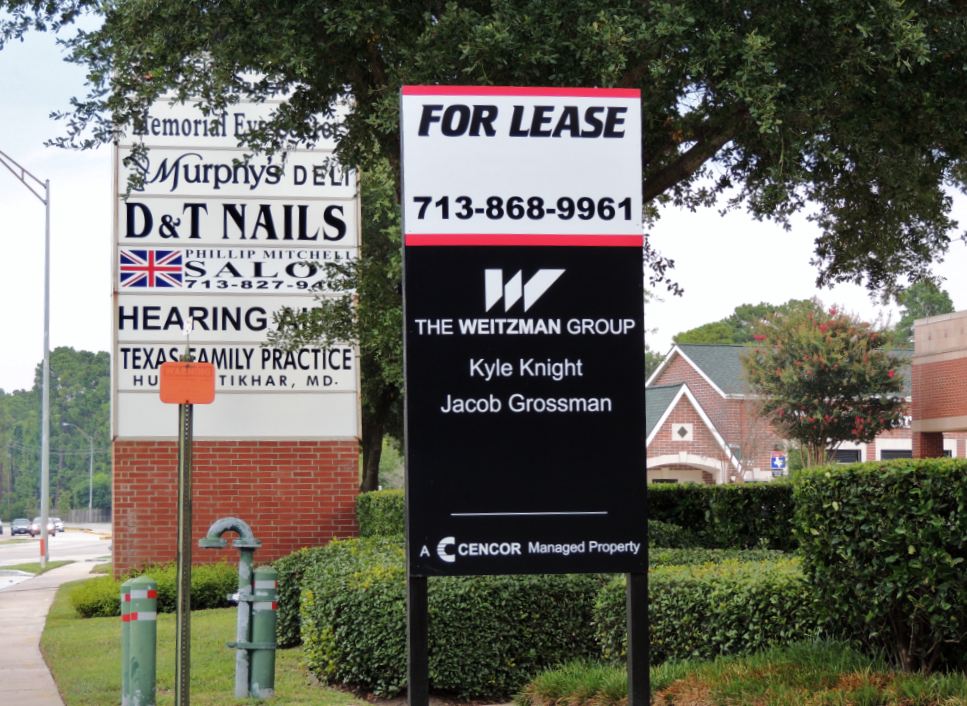 HTownWest Photo Blog The Weitzman Group leasing sign