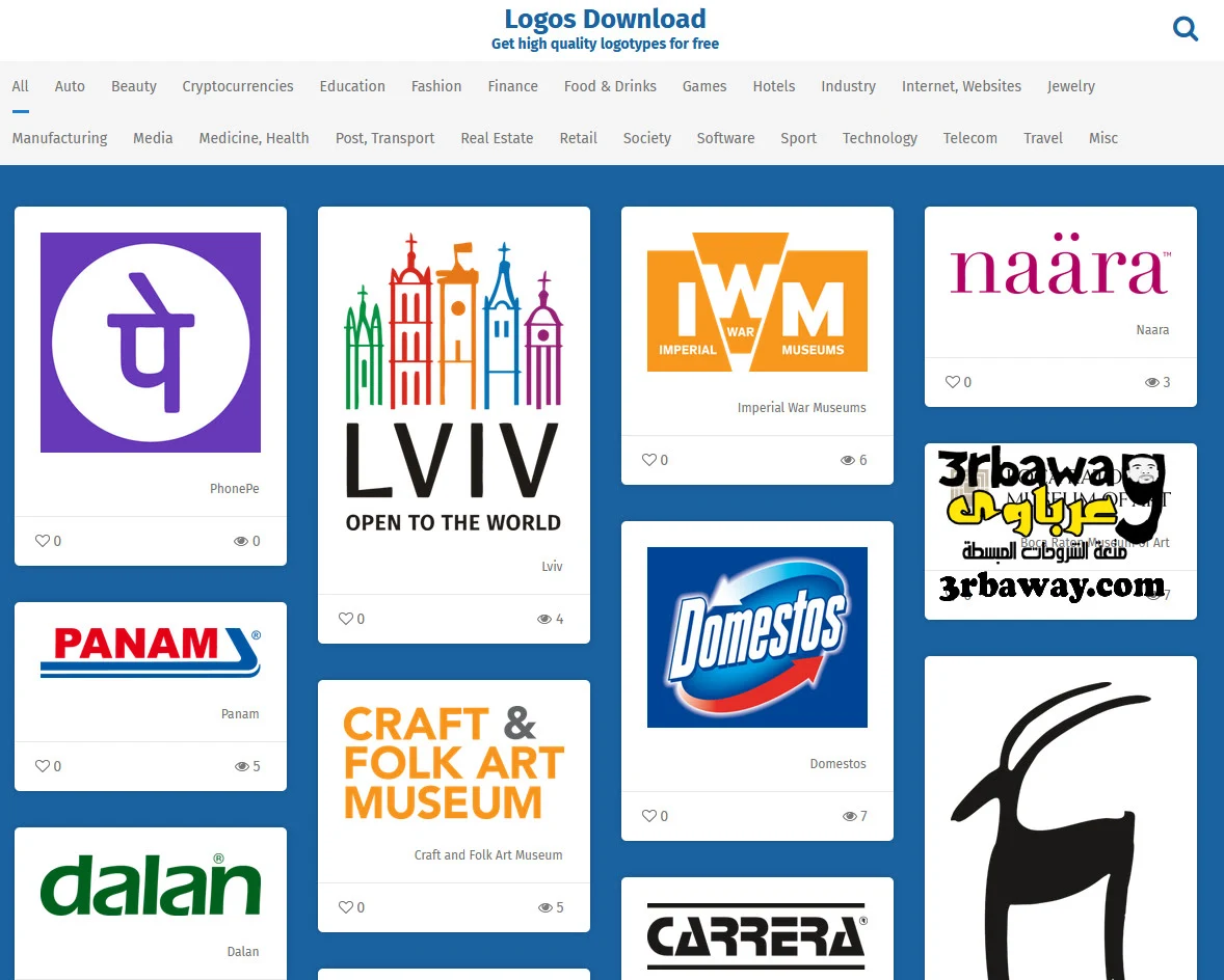 موقع logos-download لتحميل كل شعارات الشركات والمواقع والمنتجات الشهيرة مجانا