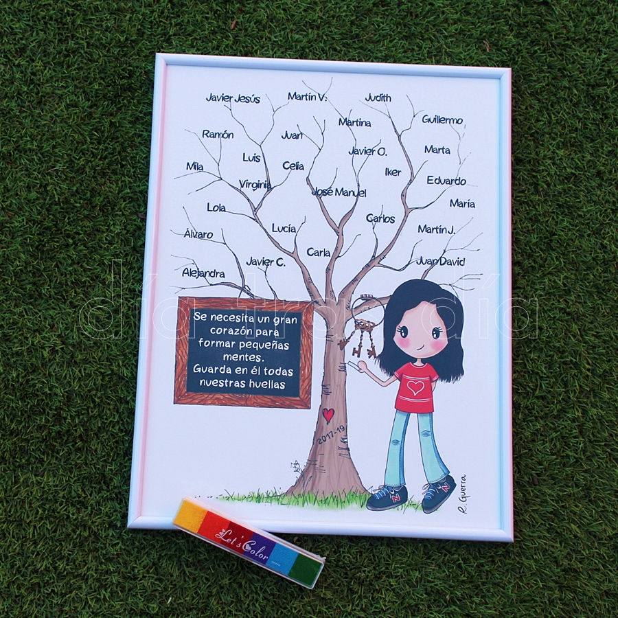 Árbol huellas profe personalizado