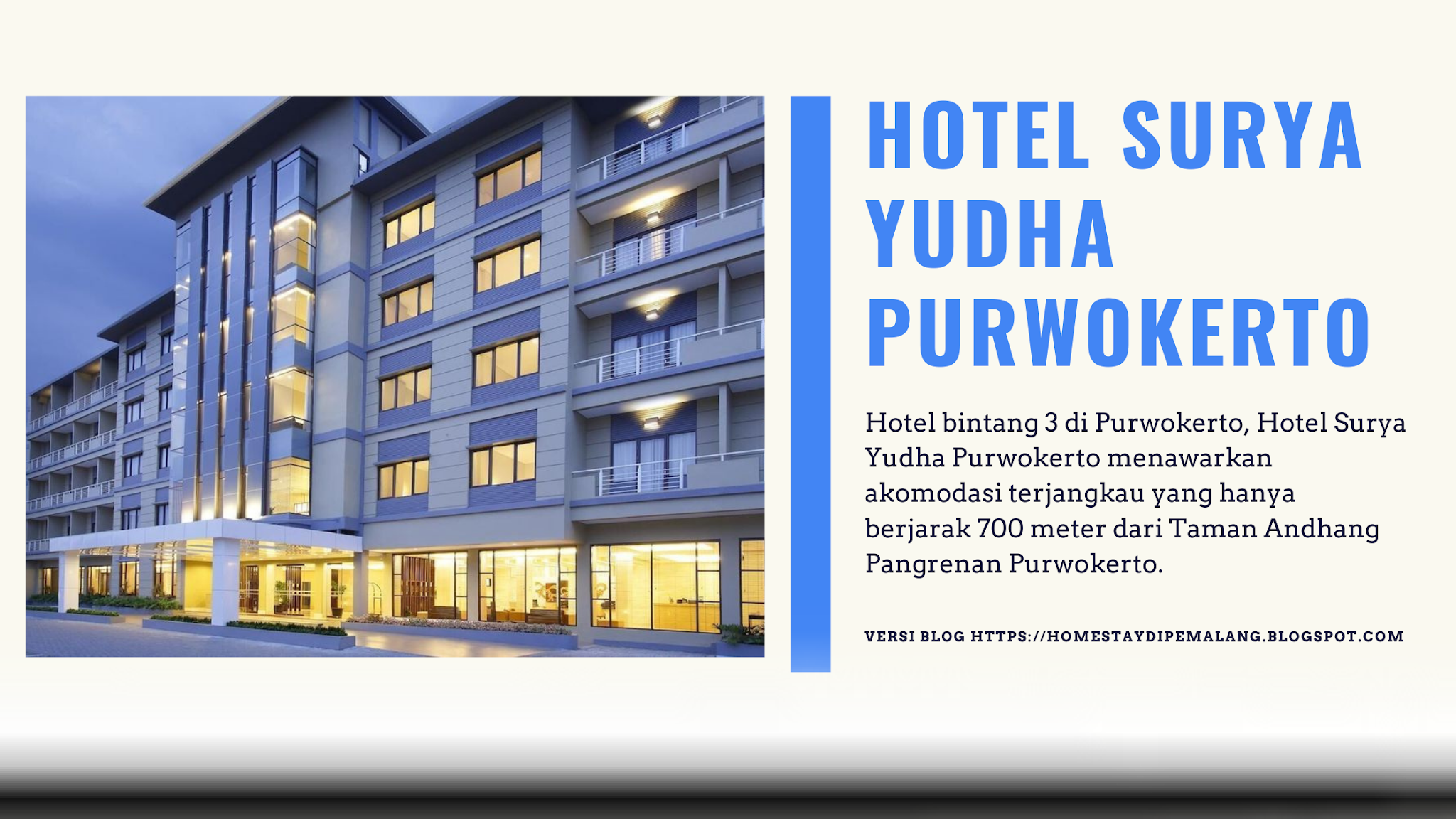 Hotel Surya Yudha Purwokerto | Hotel Bintang 3 Penginapan Murah Dekat