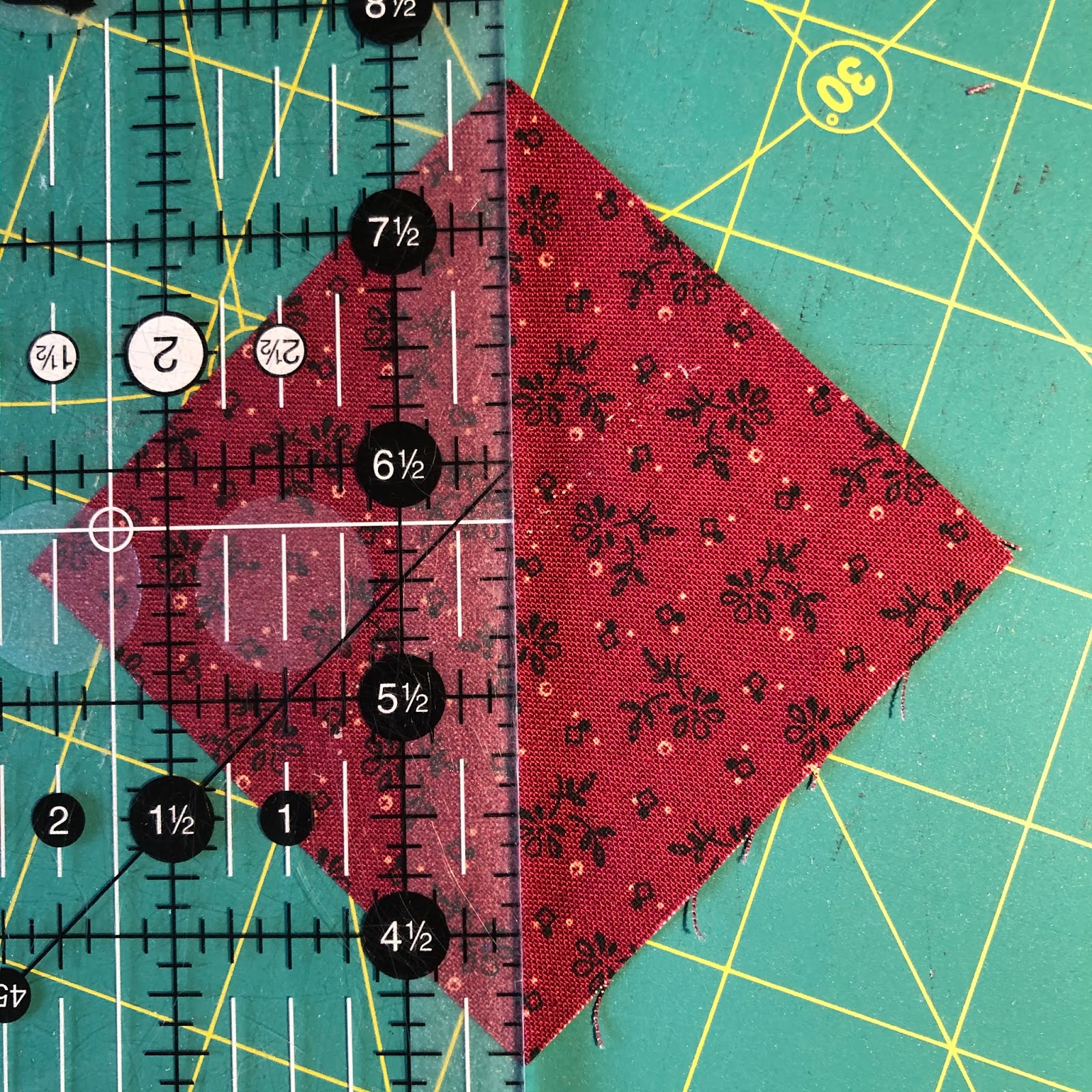 A Side project using a bloc loc ruler - how to use it for 3.5 squares -  Pat Sloan's I Love To Make Quilts