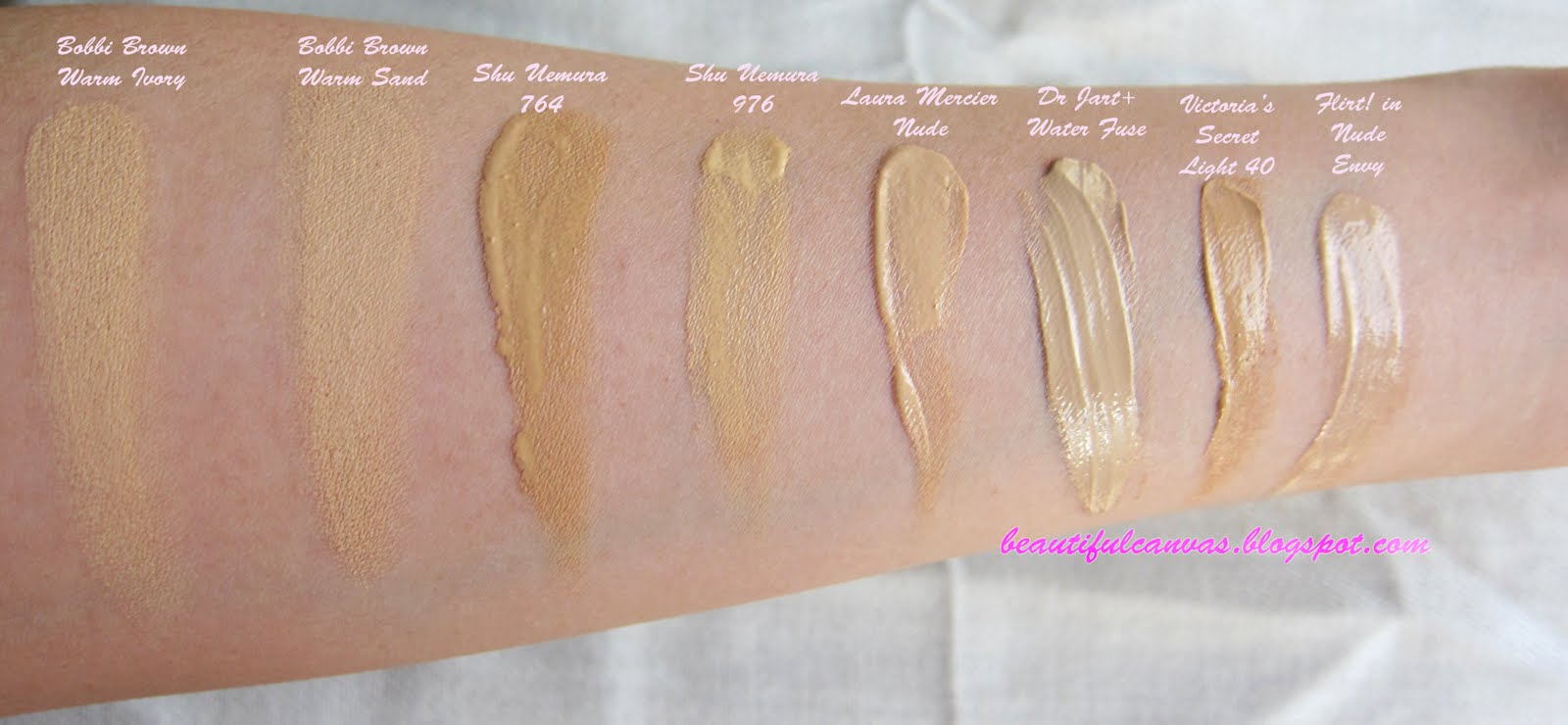 BEAUTIFUL CANVAS My Foundation Shades and Swatches
