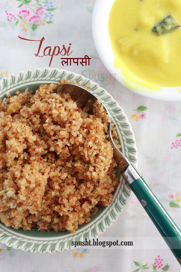 recipe for lapsi chawal kadhi rajasthani cuisine