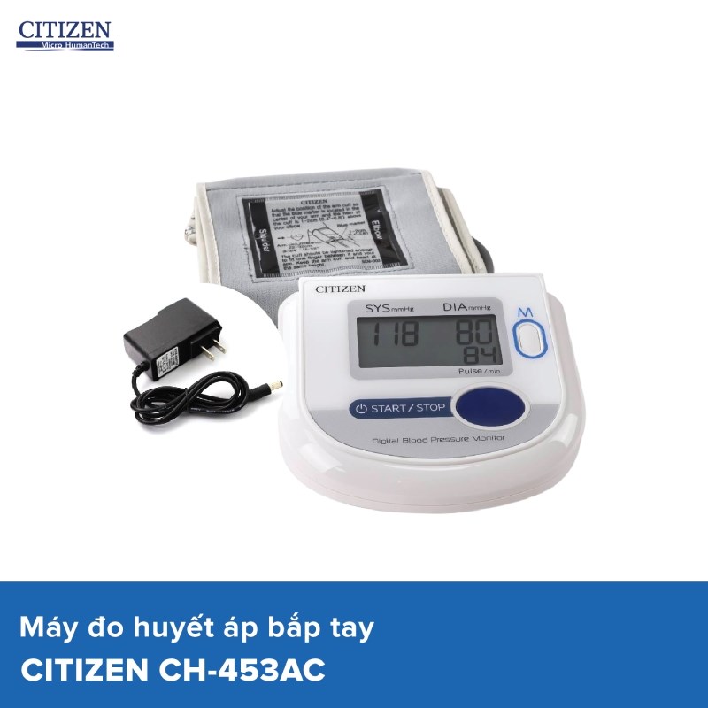 Citizen Máy đo huyết áp bắp tay Citizen CH 453AC.