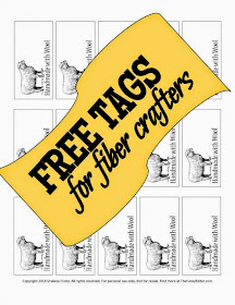 free printable tags or labels for fiber crafters by the funky felter