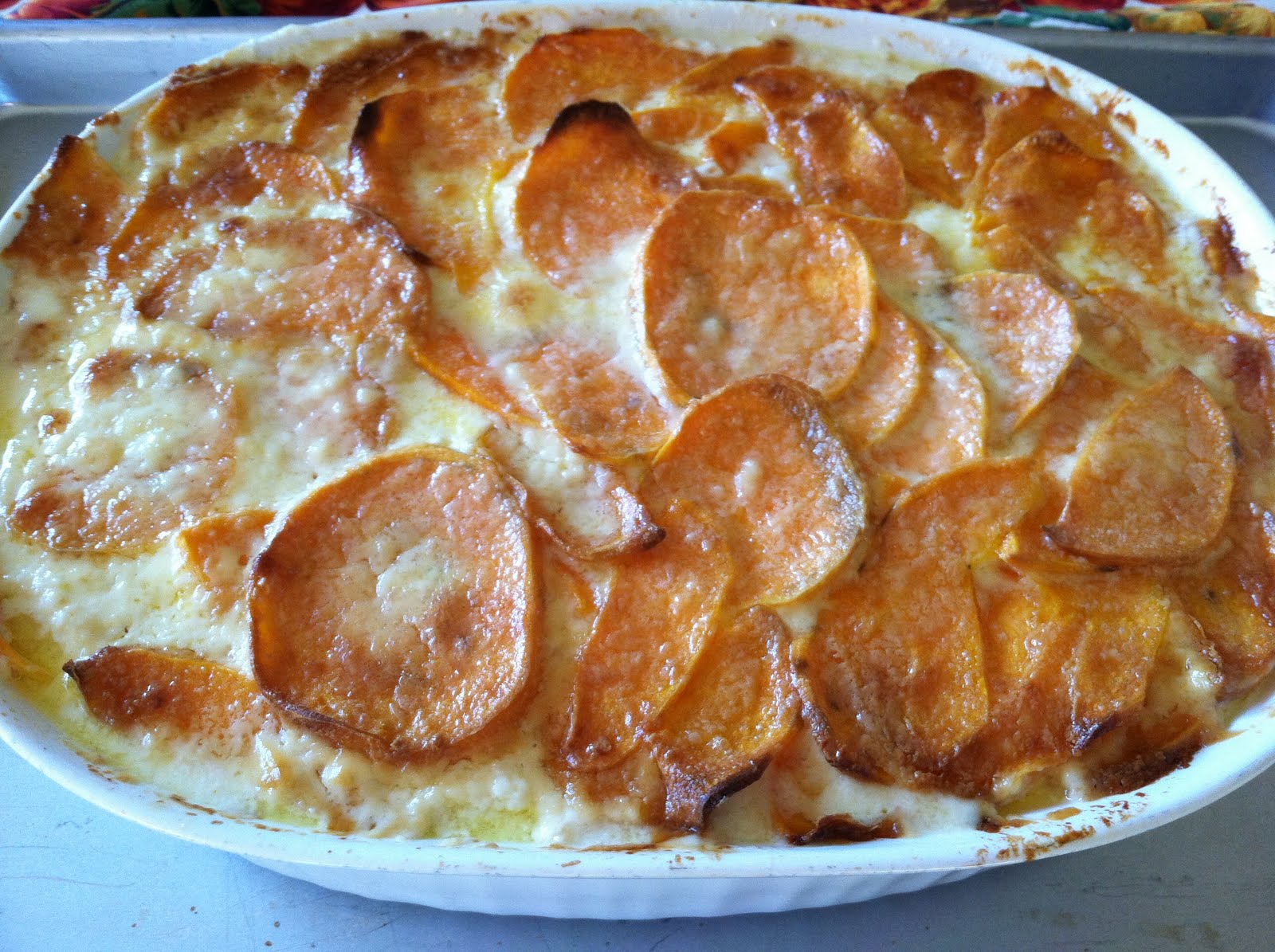 A Taste of Home Cooking: Thanksgiving Recipes: Yam Gratin with Gruyere