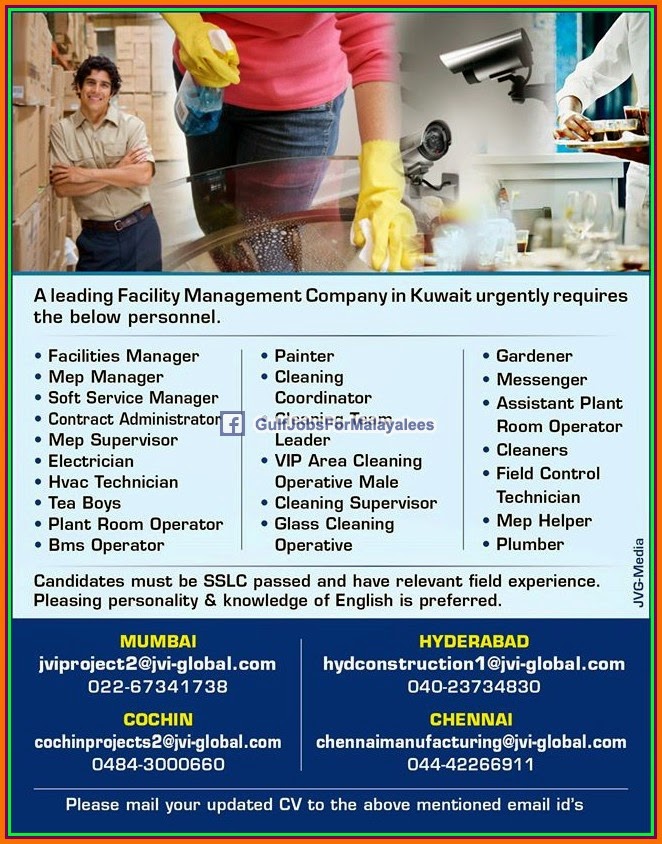 Facility Management Company Kuwait Job vacancies Gulf Jobs for Malayalees