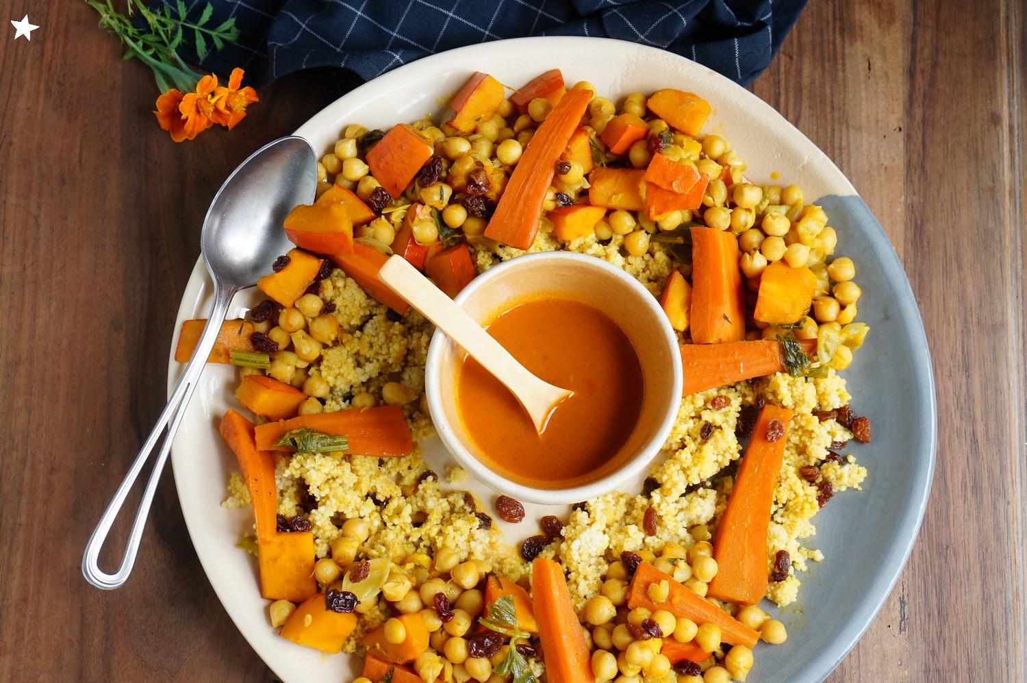 Farine d'étoiles Couscous veggie (vegan, sans gluten, automne)