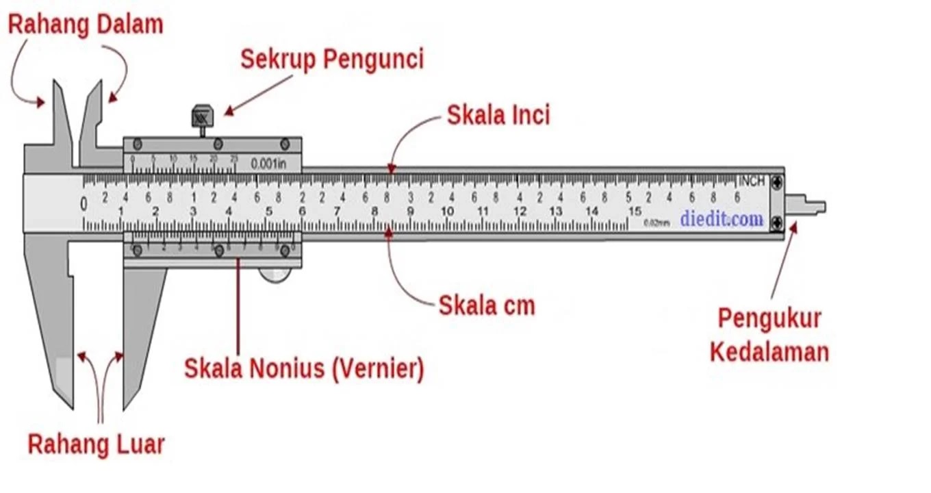 CARA MEMBACA ALAT UKUR VERNIER CALIPER
