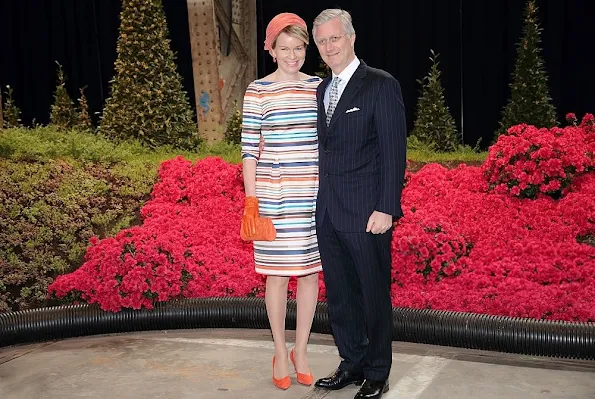 Queen Mathilde of Belgium and King Philippe of Belgium attend 35th Floralies of Ghent official launch