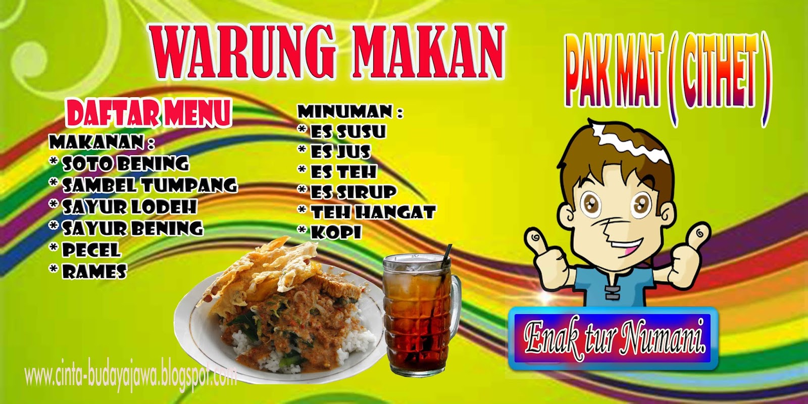 Banner Warung Nasi Pecel Warung Nasi