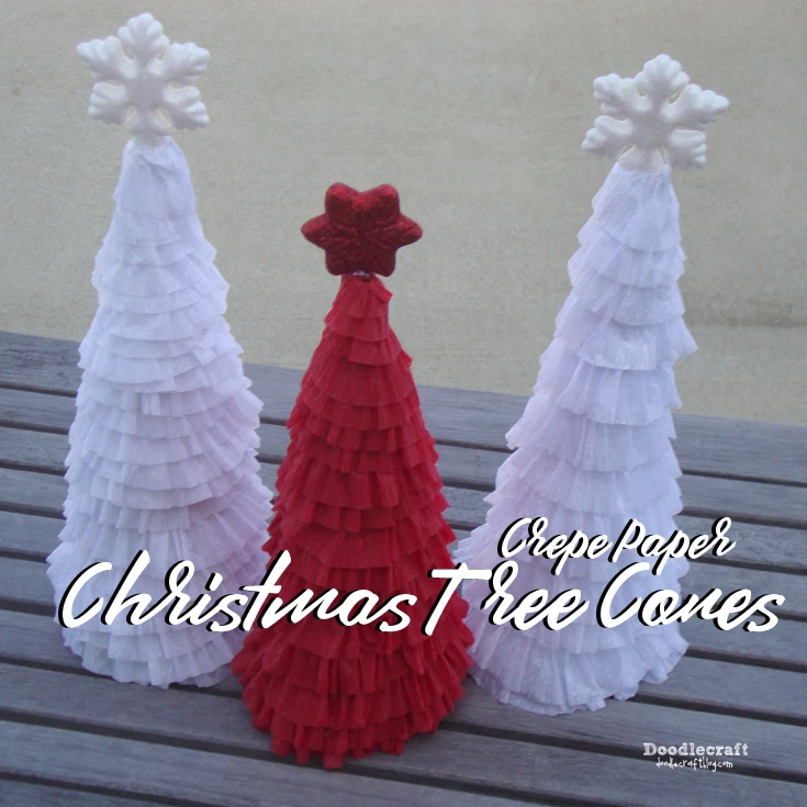 Christmas decoration made of crepe paper