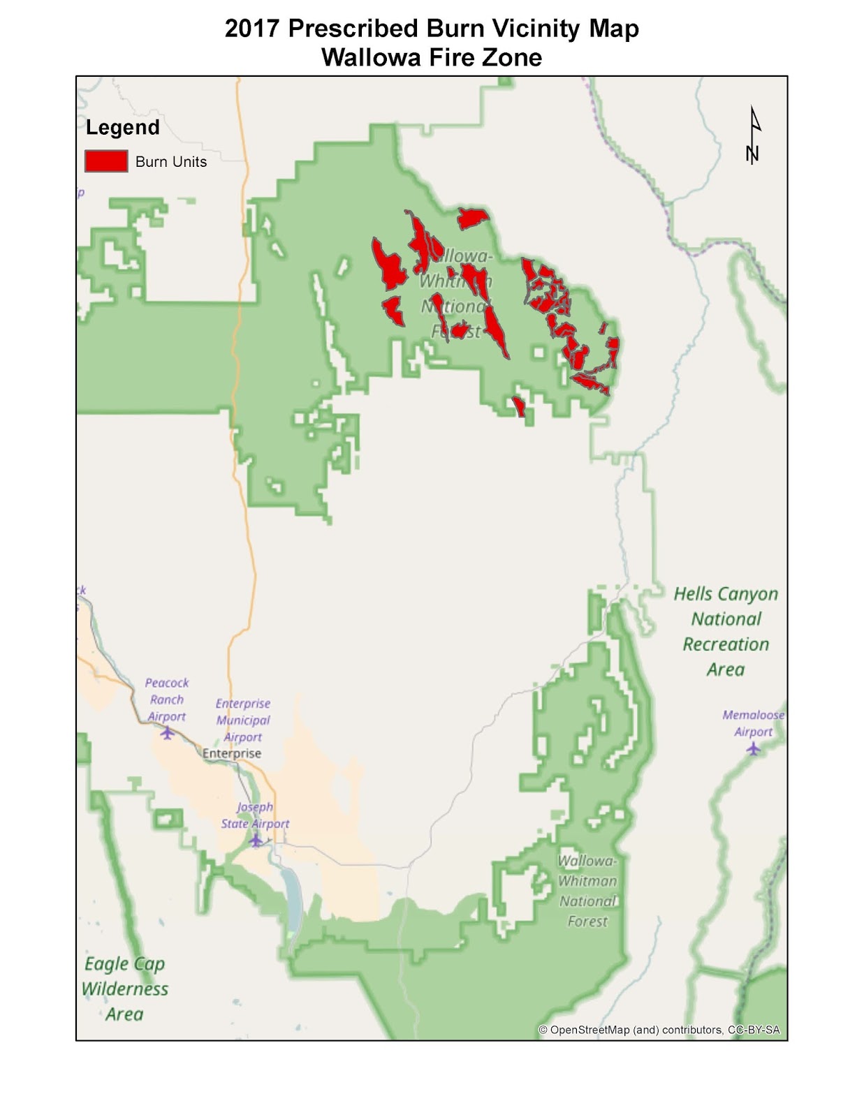 Wallowa Whitman National Forest Map 2017 Proposed Prescribed Burning Maps For The Wallowa-Whitman National  Forest