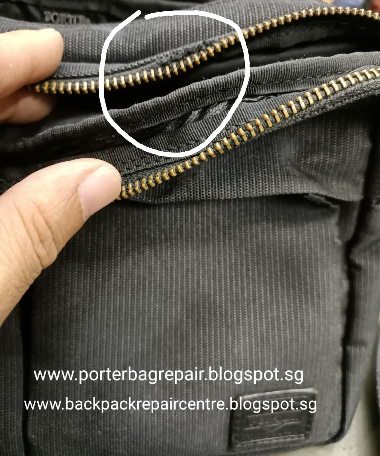 Porter bag repair, porter bag zip repair, porter backpack repair