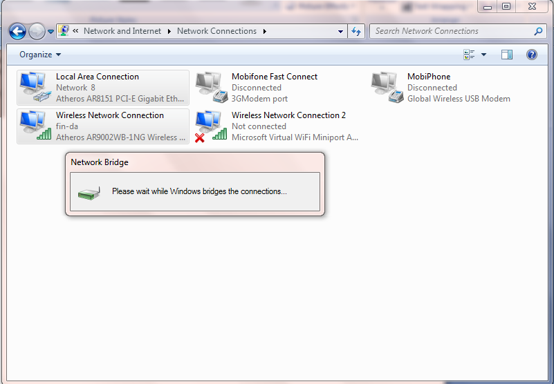 ...Suy...Và...Ngẫm... Lỗi không tạo được bridge connections để phát