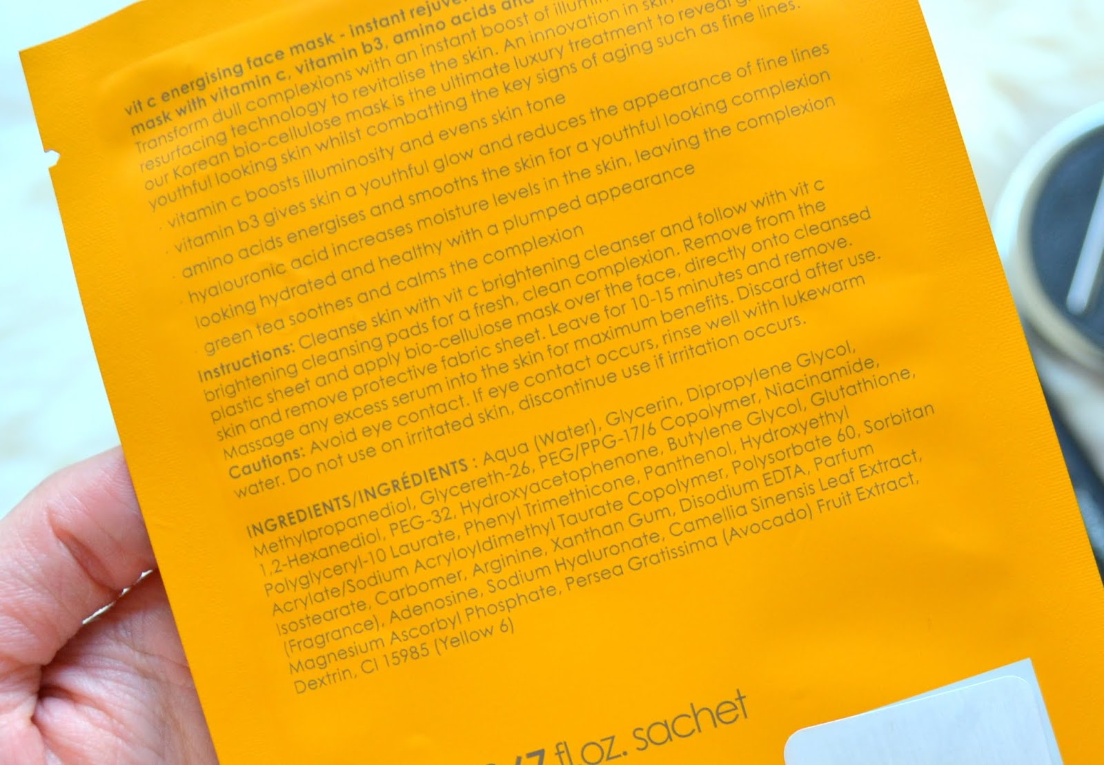 Download Sheet Mask Rodial Vit C Energising Face Mask 100daysofsheetmasks Cosmetic Proof Vancouver Beauty Nail Art And Lifestyle Blog PSD Mockup Templates