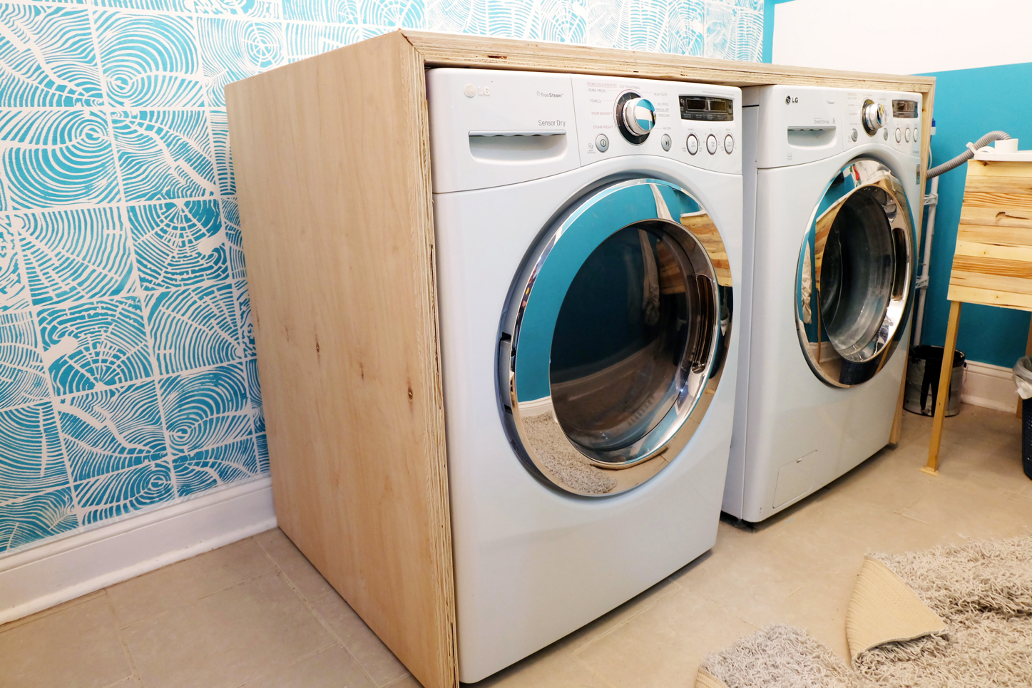 The Laundry Room Makeover:  A DIY Waterfall Counter.