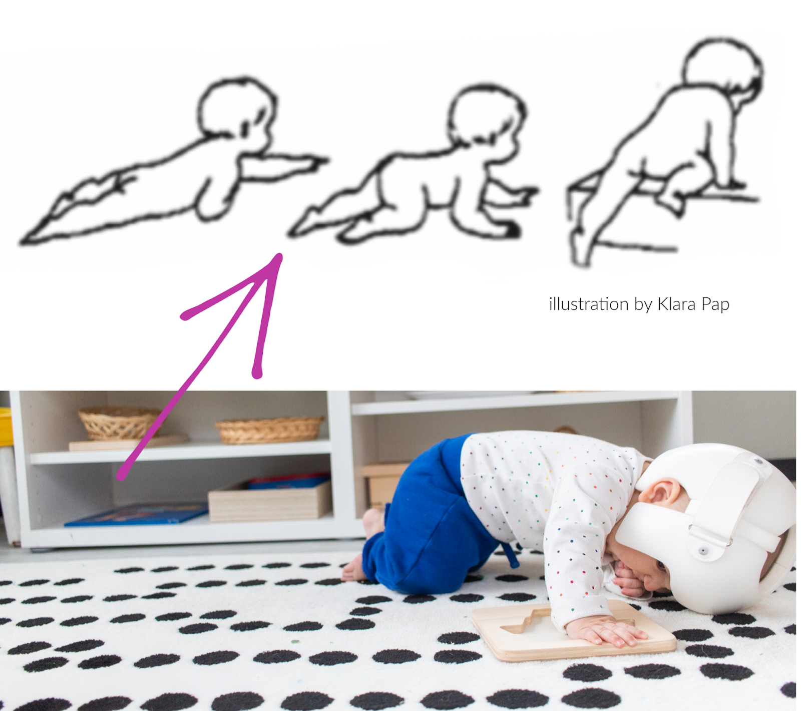 Montessori baby activities don't always need to be about the toys. Sometimes it's more important to sit back and observe little milestones, like all the beautiful natural gross motor movements that come from following the child.