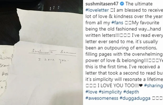 fan write love letter to sushmita sen