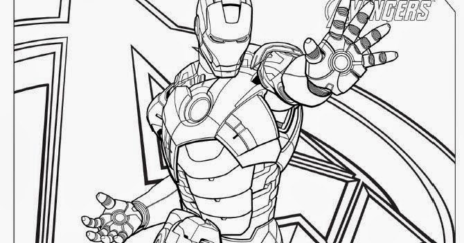 Mewarnai Gambar : Mewarna Gambar Superhero Avenger Ironman