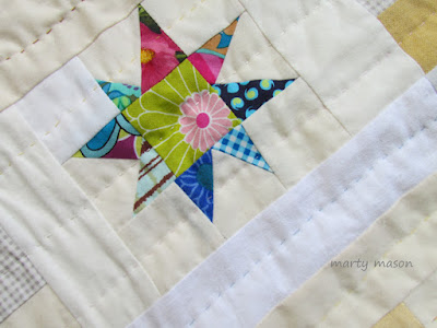 stars and arrow quilt - pieced and hand quilted - marty mason 